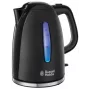 Russell Hobbs Textures Plus 22591-70 Electric Kettle, 1.7L, 2400W, Black Textured & High Gloss