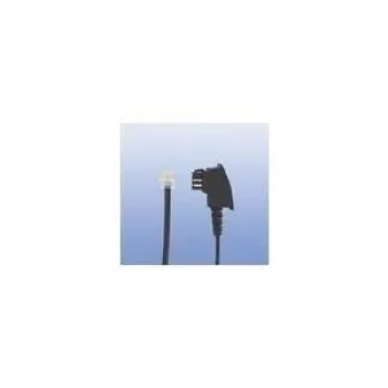 Rutenbeck 22510010 Telephone Cable TAE-F to RJ11 0.5m Black