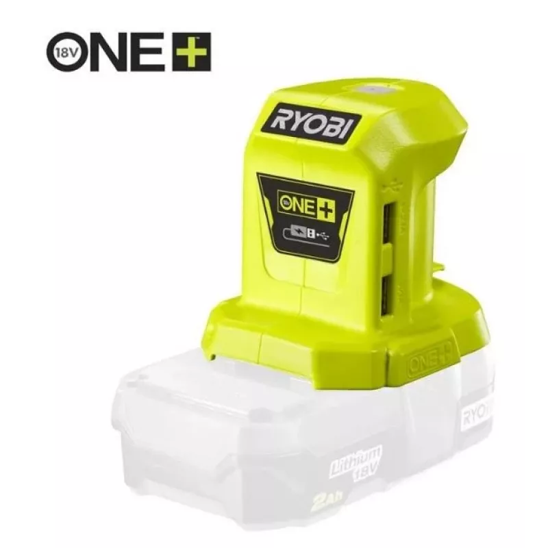 RYOBI 18V ONE+ USB Power Source (2-Port USB-A, 2.1A) - R18USB-0