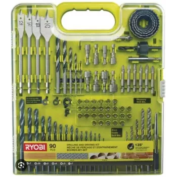 Ryobi Drill and Drive Accessory Set, 90 pcs