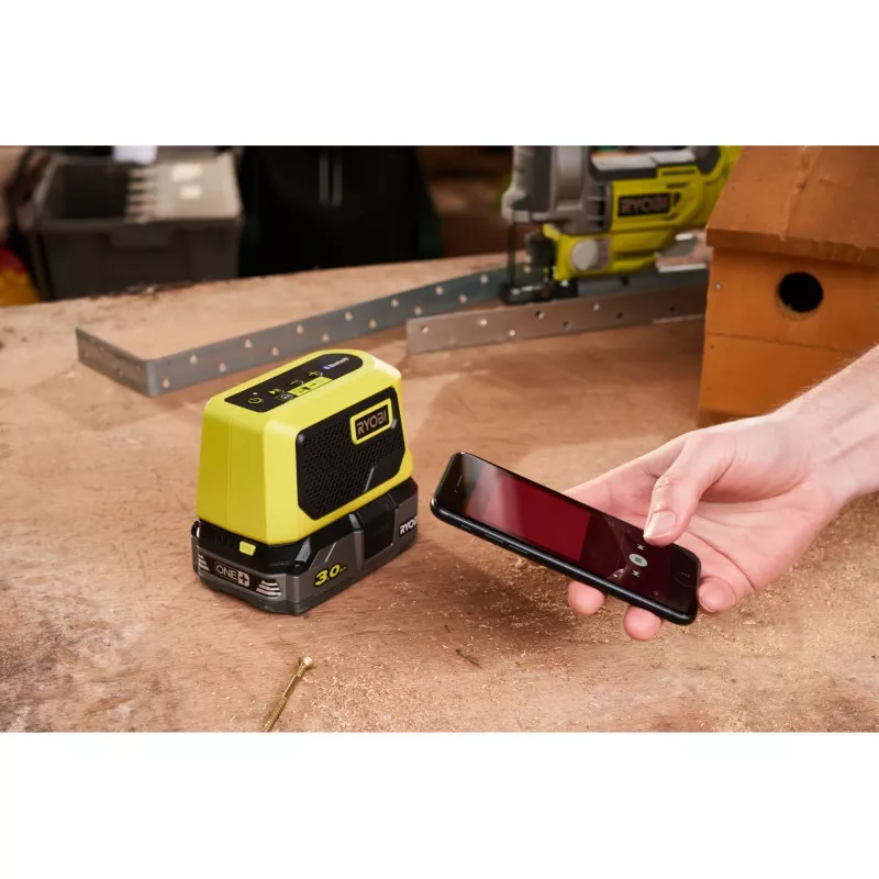 RYOBI ONE+ 18V Bluetooth Mini Speaker (Green/Black, Body Only)