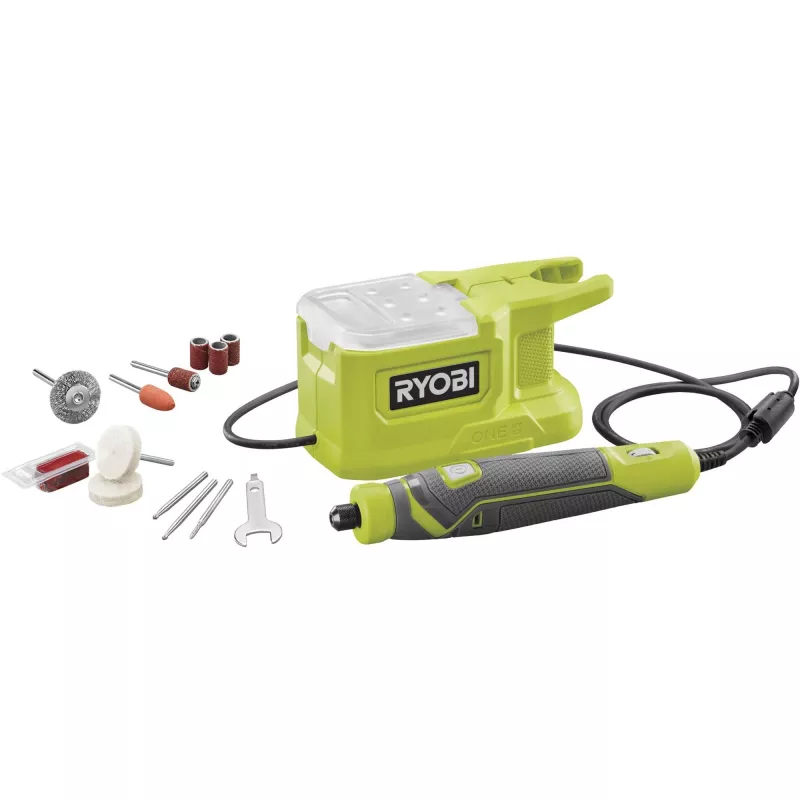 RYOBI ONE+ 18V Cordless Rotary Tool RRT18-0 with 15 Accessories