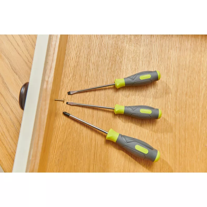 RYOBI RSD1PH2S 3-Piece Screwdriver Set (Green/Grey, PH2, SL5.5, SL4)
