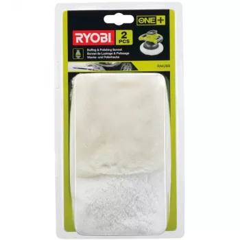RYOBI Wax and Polishing Bonnet Set RAK2BB, 2-Piece (White)