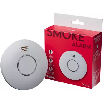 SAFEMI SHS-10S Smoke Detector - Photoelectric, 10-Year Built-in Battery, 5-Year Warranty
