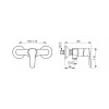 Saga Single-Lever Shower Faucet 3963Y – Chrome Brass Wall-Mounted Mixer with EcoFlow