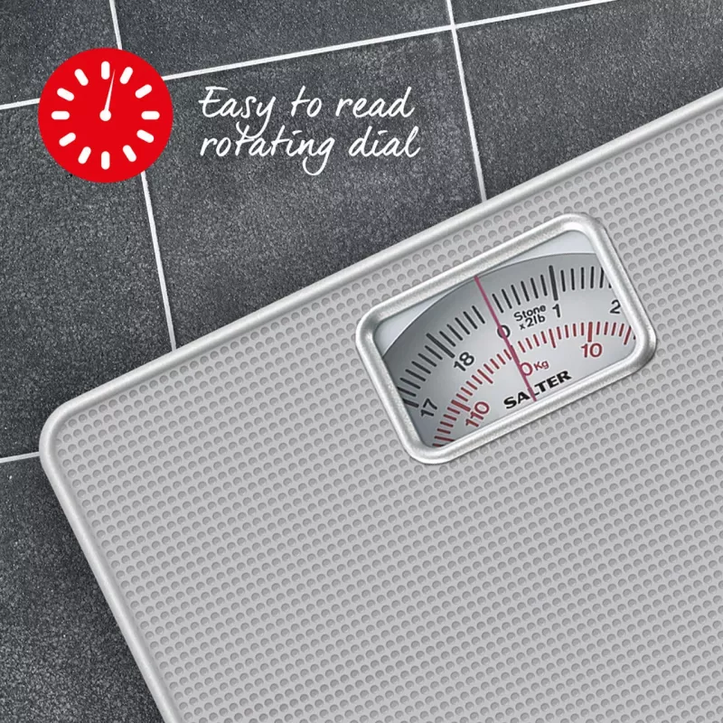 Salter 433 SFEU12 Mechanical Bathroom Scale Silver