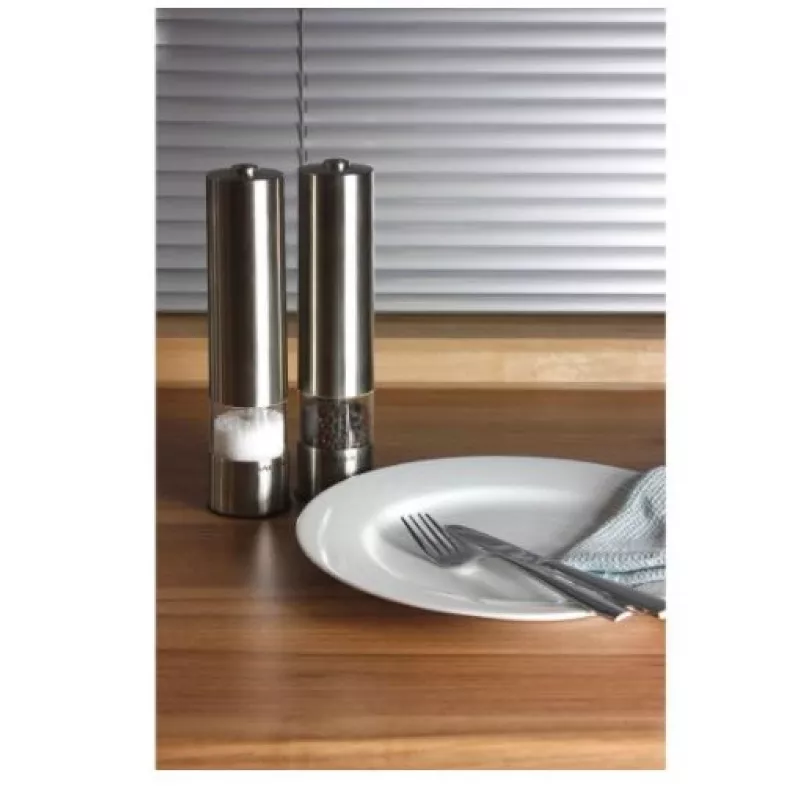 Salter 7522 SSTUR15UP3 Stainless Steel Electric Salt & Pepper Mills (2-Pack)