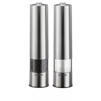 Salter 7522 SSTUR15UP3 Stainless Steel Electric Salt & Pepper Mills (2-Pack)