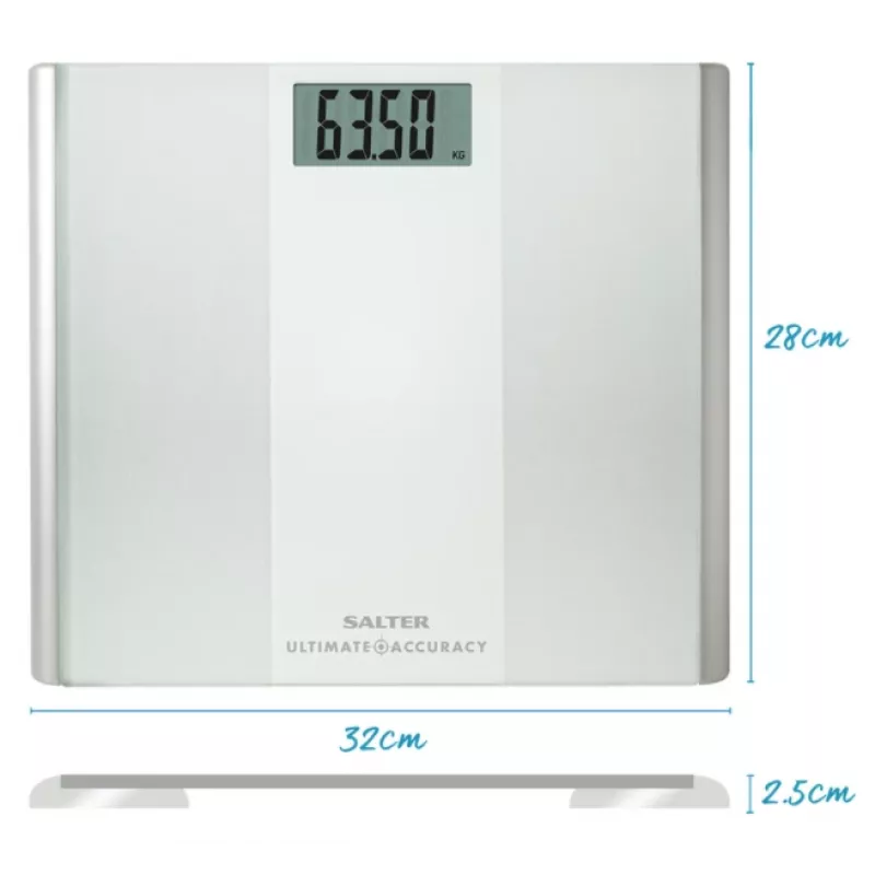 Salter 9009 WFEU12 Ultimate Accuracy Electronic Bathroom Scales, White
