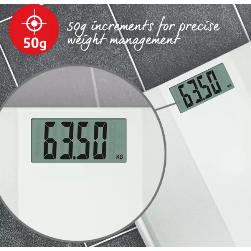 Salter 9009 WFEU12 Ultimate Accuracy Electronic Bathroom Scales, White