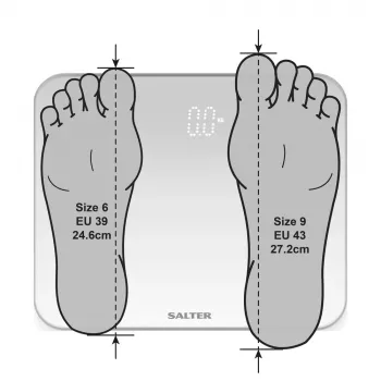 Salter 9204 BFEU12 Phantom Electronic Kitchen Scale, Black, 5 kg Capacity, 1 g Increments, LCD Display, Toughened Glass Platform