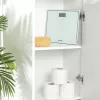 Salter 9207 WHCFEU12 Compact Glass Electronic Bathroom Scale, White