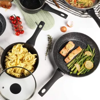 Salter BW06524S2EU7 Megastone 30cm Fry Pan - Forged Aluminium, Induction Compatible, Charcoal Grey