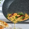 Salter BW09071AR Easy Pour 2 Piece Fry Pan Set - 20cm & 24cm, Forged Aluminium, PFOA-Free Non-Stick, Induction Compatible, Black/Grey