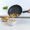 Salter BW09071AR Easy Pour 2 Piece Fry Pan Set - 20cm & 24cm, Forged Aluminium, PFOA-Free Non-Stick, Induction Compatible, Black/Grey