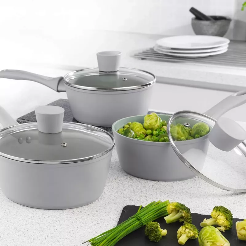 Salter BW092831EU7 Earth 3 Piece (16/18/20cm) Saucepan Set