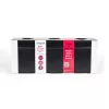 Salter BW124571EU7 Kuro 3-Piece Canister Set - Black Bamboo Lid Airtight Storage