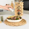 Salter BW127771 Bamboo Rotating Spice Rack with 16 Glass Jars