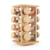 Salter BW127771 Bamboo Rotating Spice Rack with 16 Glass Jars