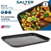 Salter BW12813EU7 40cm Baking Tray - Megastone Non-Stick Carbon Steel, Charcoal Grey