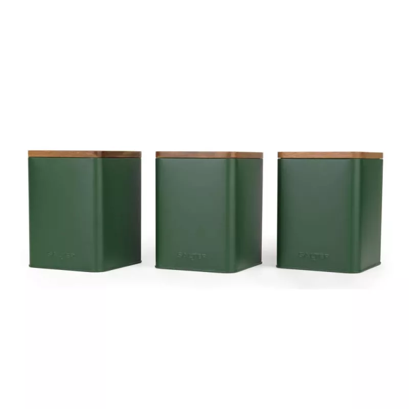 Salter BW12898G Toronto 3-Piece Canister Set, Green