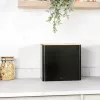 Salter BW128991 Toronto Bread Bin, Black/Wooden
