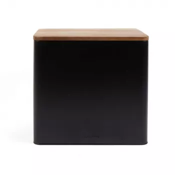 Salter BW128991 Toronto Bread Bin, Black/Wooden