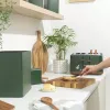 Salter BW12899G Toronto Bread Bin, Green/Wooden