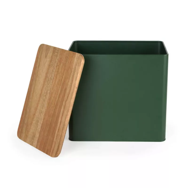 Salter BW12899G Toronto Bread Bin, Green/Wooden