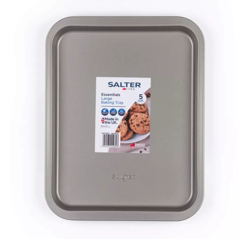 Salter BW13667 Essentials 41cm Baking Tray - Carbon Steel, Non-Stick, Charcoal