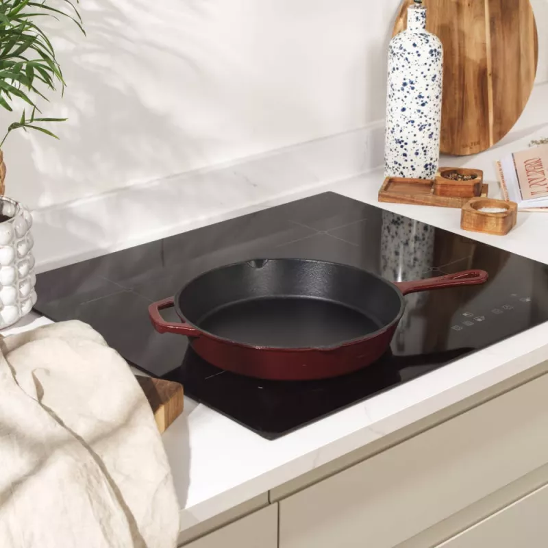 Salter BW13773R Cast Iron 26cm Fry Pan, Red