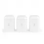 Salter BW14043EU7 Boston 3-Piece Canister Set, White