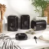 Salter BW14045B Boston 4-Piece Countertop Set, Black
