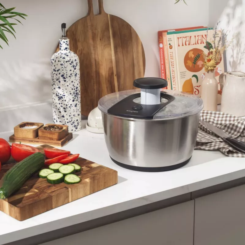 Salter BW14097 Salad Spinner 6L, Silver