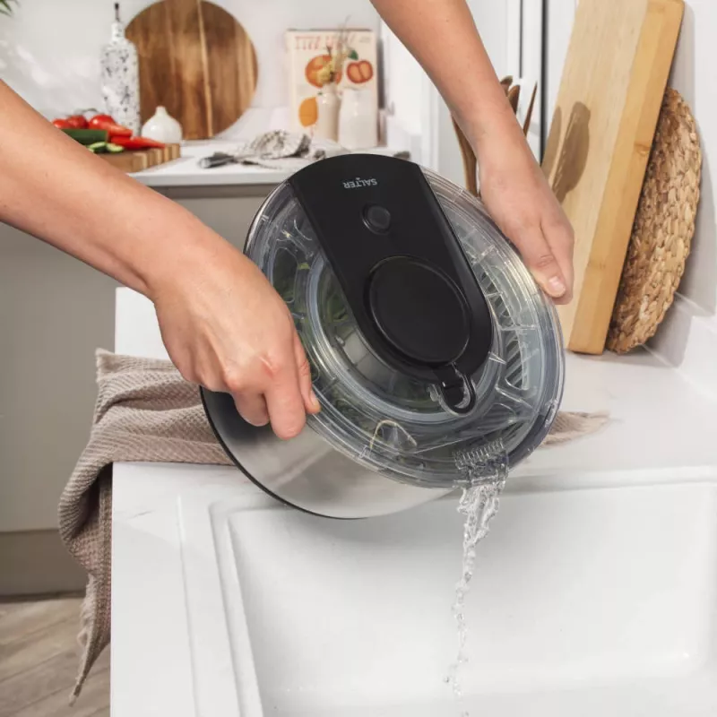 Salter BW14097 Salad Spinner 6L, Silver