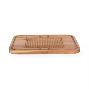 Salter BW14194 Acacia Carving Board with Stainless Steel Spikes and Juice Groove
