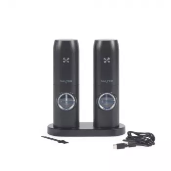 Salter BW14373 Rechargeable Mill Set, Black