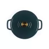 Salter BW14433GR Chester 2L Shallow Cast Iron Casserole Pot 20 cm, Green