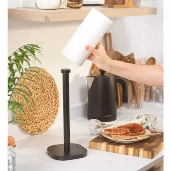 Salter BW14445 Kuro Kitchen Roll Holder, Black
