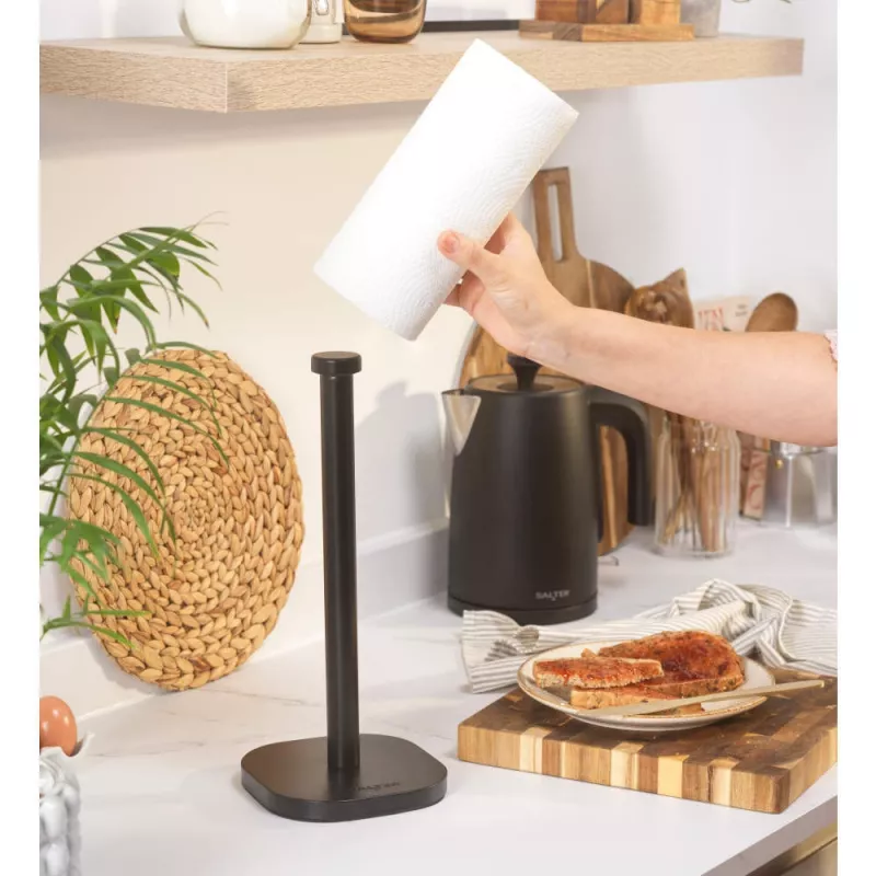 Salter BW14445 Kuro Kitchen Roll Holder, Black