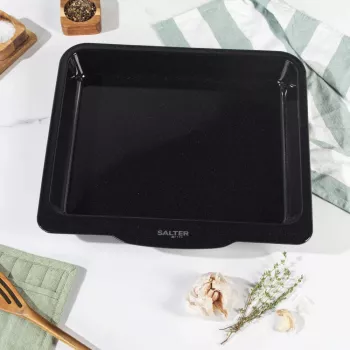 Salter BW14480 Brilliance Roaster - Heavy Gauge Carbon Steel, PFOA-Free Non-Stick, Charcoal, Oven Safe to 220°C