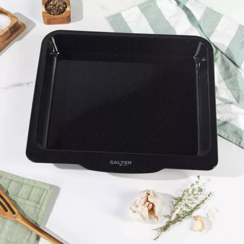 Salter BW14480 Brilliance Roaster - Heavy Gauge Carbon Steel, PFOA-Free Non-Stick, Charcoal, Oven Safe to 220°C