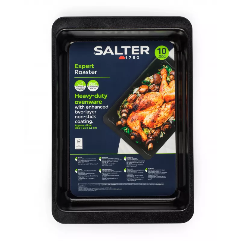Salter BW14525 Expert Roaster - Black, 40 cm, Carbon Steel, Non-stick