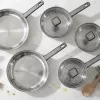 Salter BW14629 Expert 5 Piece Pan Set - Forged Aluminium, Non-Stick, Induction Compatible, Black
