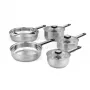 Salter BW14629 Expert 5 Piece Pan Set - Forged Aluminium, Non-Stick, Induction Compatible, Black