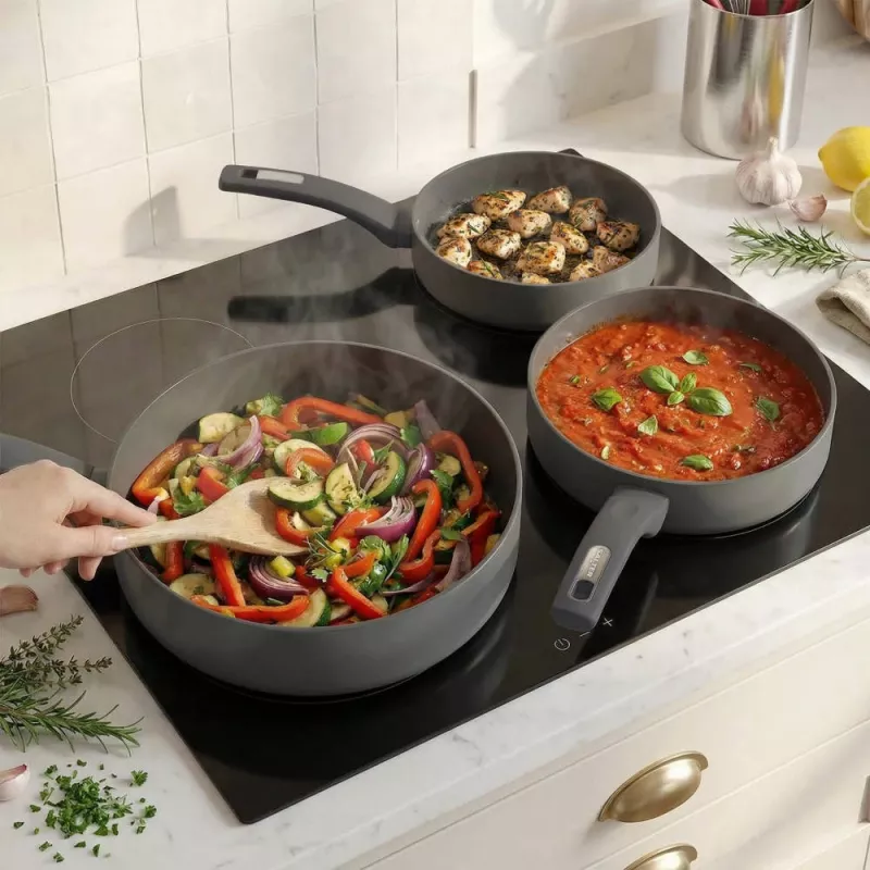 Salter BW14713 Alto 20cm Fry Pan - Forged Aluminium, Induction Compatible, Black
