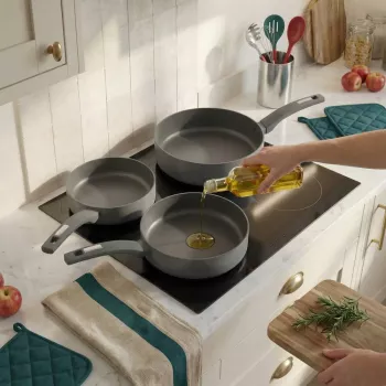 Salter BW14714 Alto 24cm Fry Pan - Forged Aluminium, PFOA-Free Non-Stick, Induction Compatible, Charcoal Grey