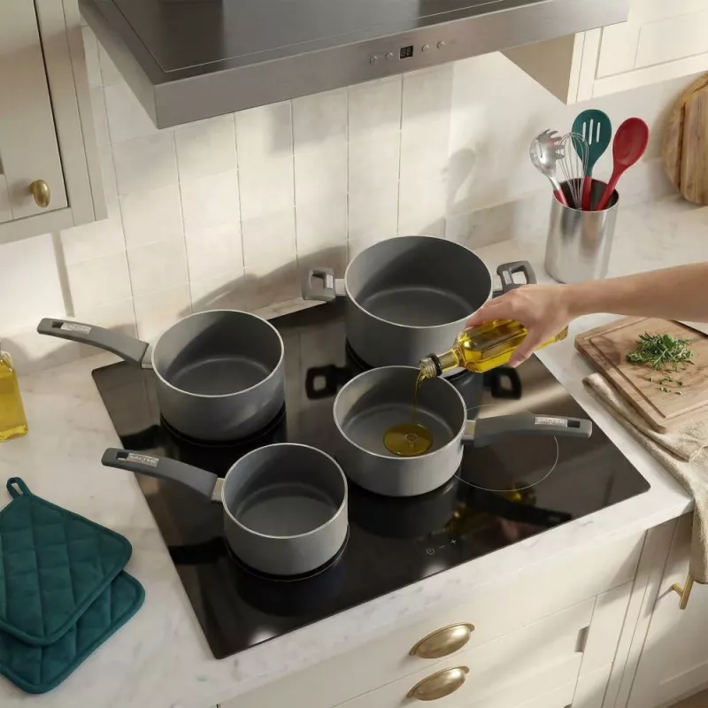 Salter BW14718 Alto 16cm Saucepan - Forged Aluminium, PFOA-Free Non-Stick, Induction Compatible, Black