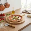 Salter BW14821 Toronto 12 inch Pizza Board & Cutter Set - Acacia Wood, Stainless Steel Rocker Cutter, Gift Box